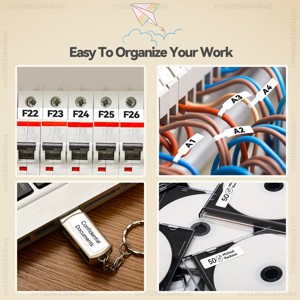 P15 Wireless Bluetooth Thermal Label Printer Mini Portable Adhesive Label Maker Fast Printing Similar as Marklife P15 P12 L12