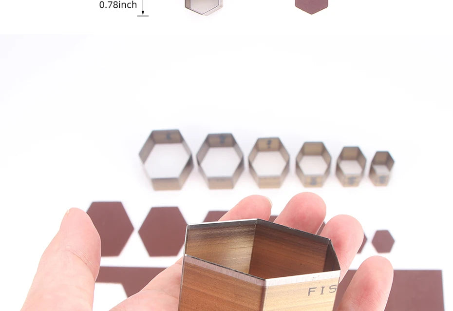 7Pcs Leather Die Cutter Hollow Punching Tool Cutting Mold Punching Die Set for Handmade DIY Leather Craft 20/25/30/35/40/45/50mm