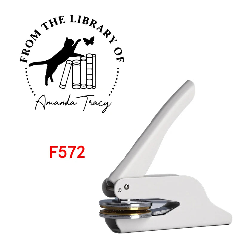 Custom Embosser Stamp,From the Library Embosser,Personalized Book Embosser Stamps,Custom Logo,Magic School,Gift for Book Lover
