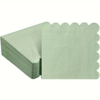 25/50/100Pcs 25X25cm Green Paper Napkin Soft Handkerchief Romantic Wedding Banquet Square Table Napkins Dinner Party Decoration