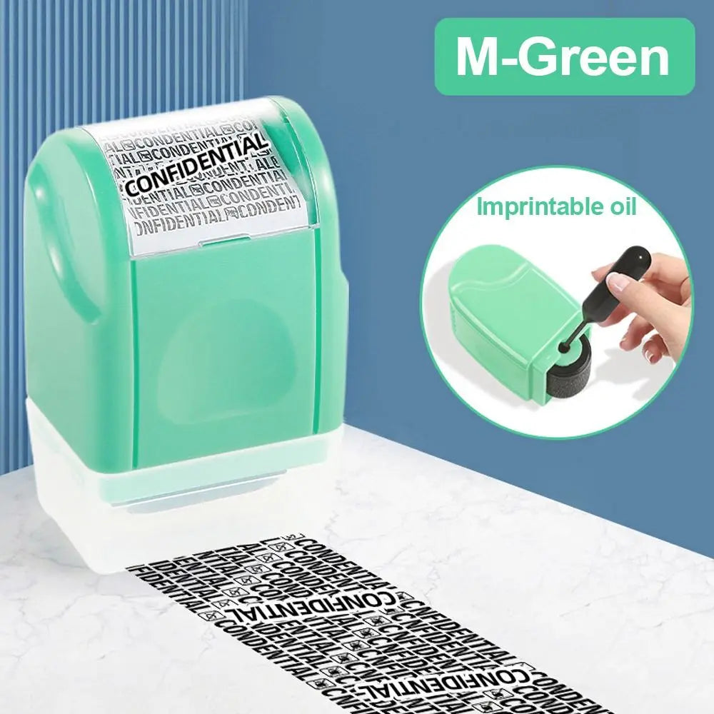 Durable Roller Identity Protection Stamps Safety Portable ID Security Stamp Privacy Protection Identity Address Blocker