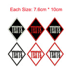 1pc 10cm Height Customized Name Small Square Tag Embroidery Patch Iron On Sew On Clothing For Left Chest Individual Badge