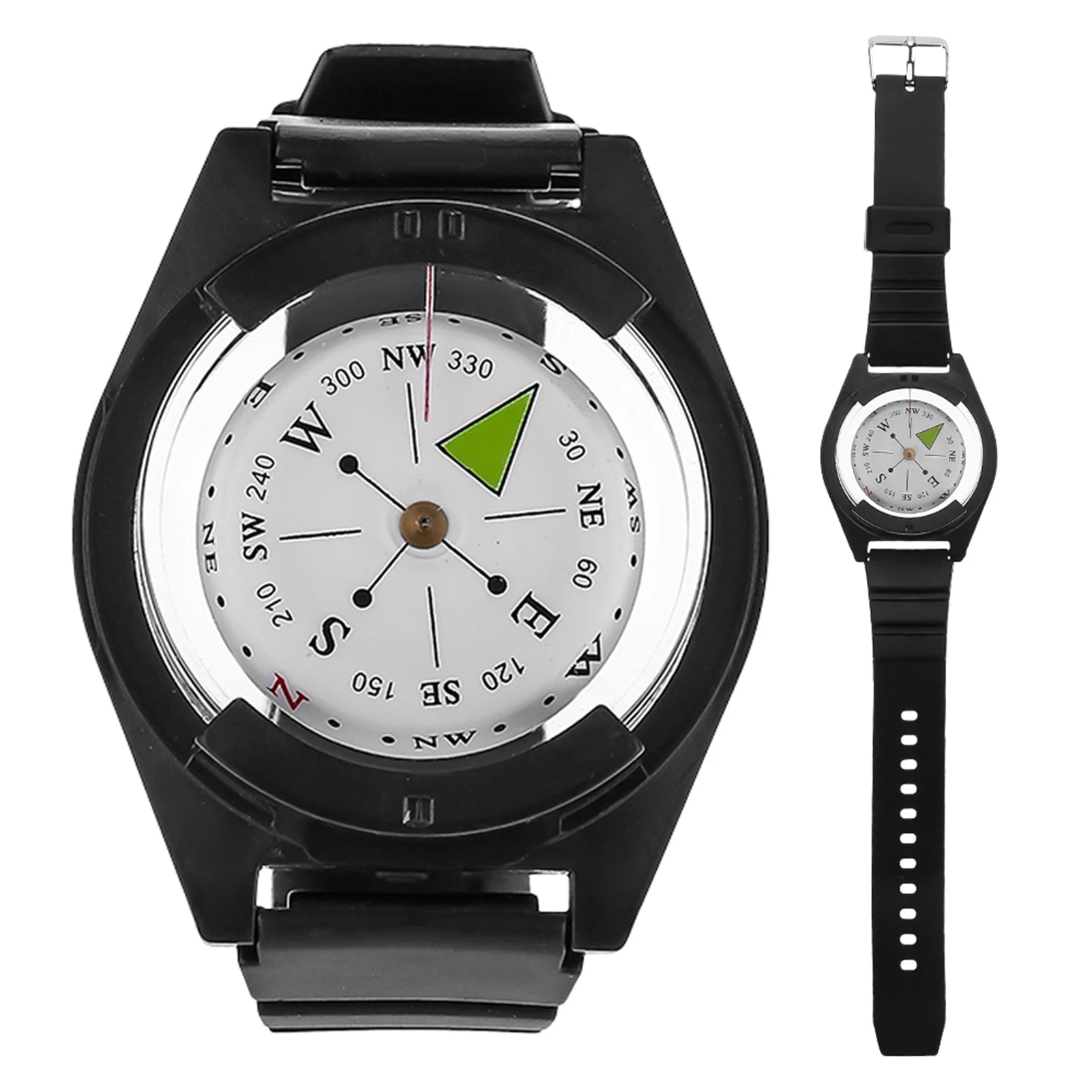Wristwatch Compass, Wristwatch-Style Compass, Outdoor Mini Lightweight Wristwatch ABS Rubber Strap Tool Accessory Wristband