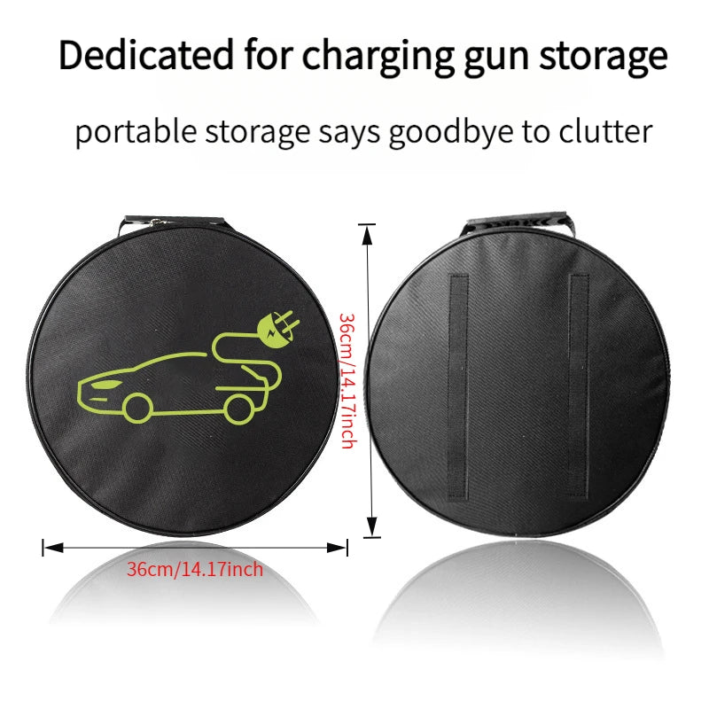 Electric Car Charger Plugs Storage Carry Bag EV Car Charging Cable Sockets Waterproof Fire Retardant Equipment Container