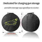 Electric Car Charger Plugs Storage Carry Bag EV Car Charging Cable Sockets Waterproof Fire Retardant Equipment Container