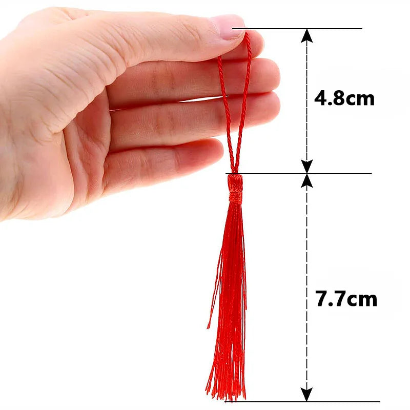 100pcs/Pack 13cm Tassel Silk Fringe Silky Floss Bookmark Tassels Mini Tassels for DIY Craft Jewelry Making Souvenir Bookmarks