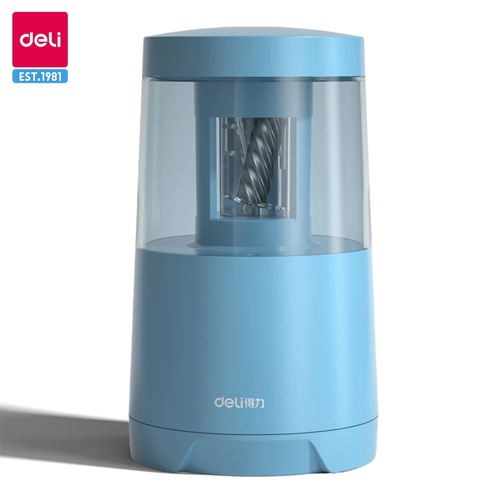 Deli Creative Electric Pencil Sharpener Automatic Office Stationery Study Supplies for School And Business