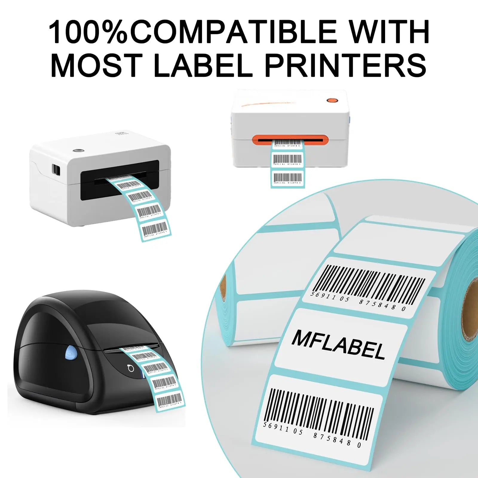 700Pcs 60x40mm Triple-Proof Thermal Labels Permanent Adhesive Stickers for Barcode Shipping Inventory Bottle Container Office