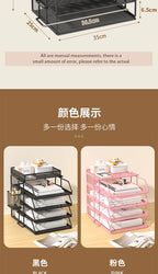 Metal desktop file rack, bookcase, office file storage box, multi-layer iron file frame, data storage, folder shelving