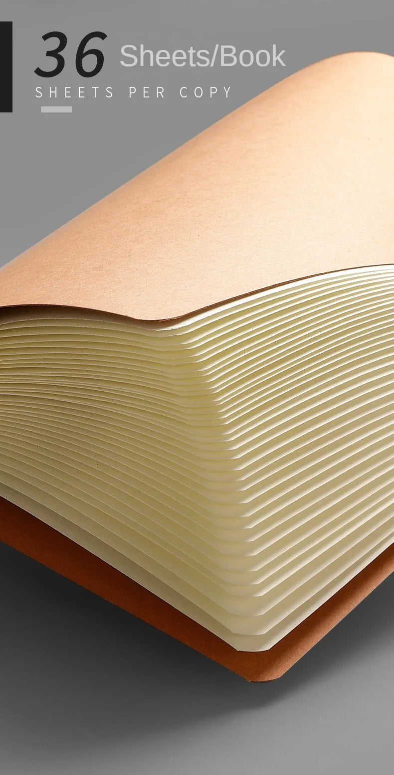 Notebook A5 Kraft Cover Vintage Diary Blank/grid/lined Stationery Planner Writing Paper for Students School Office Supplies