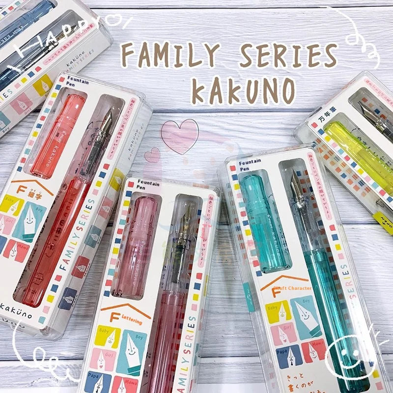 PILOT kakuno Fountain Pen,Multi-Colors Dreamy/Smile Family Series 0.4~0.7mm Nib Writing Calligraphy Pen Perfect Gift For Student