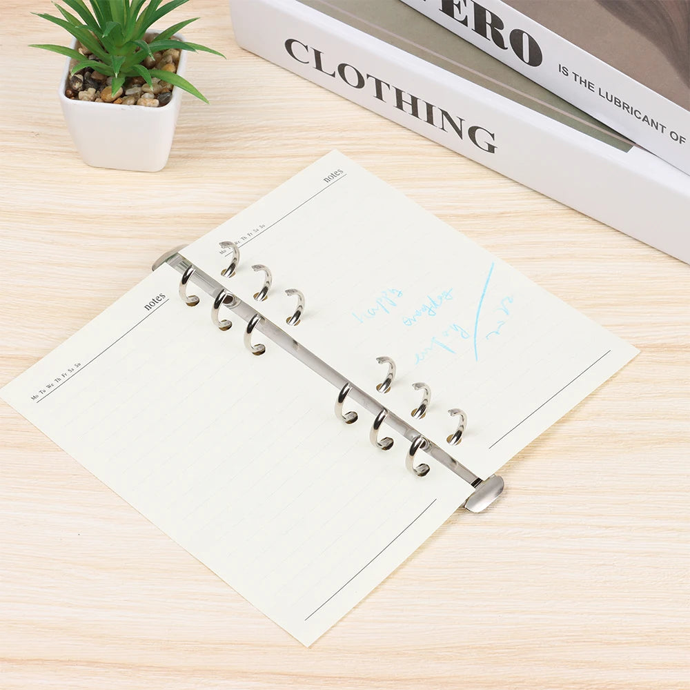 Metal Spiral Binder File Folder A4/B5/A5/A6/A7 Loose-leaf Binding ClipRefillable Notebook Binding Hoop DIY Album Diary Clip Tool