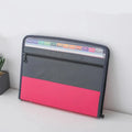Accordion File Organizer with Safe Zipper, 13 Pocket Expanding File Folder with Front Pencil Pouch, School Office Supplies