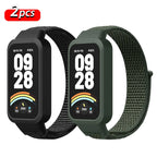 Strap+PC Case for Xiaomi mi band 9 active accessories sports Nyon bracelet correa+Protective Bumper shell Cover for Redmi band 3