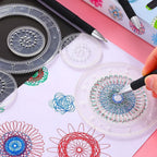 22pcs Spirograph Ruler Set Geometric Ruler Mathematical Roulette Drawing Tools Learning Painting Creative Educational Art Tool