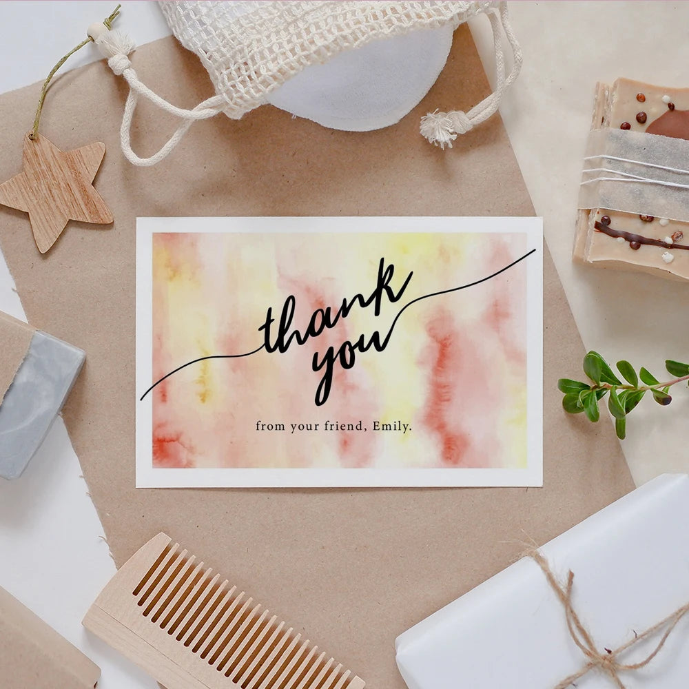 Custom Thank You Cards Business Card Full Color Double-Sided Printing Gift Decoration Card Personalized Logo Wedding Invitation