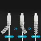 12PCS Charging Cable Protector Cover USB Cable Earphone Wire Spiral Cord Protector for IPhone 13 Samsung S21 Xiaomi Poco Cable