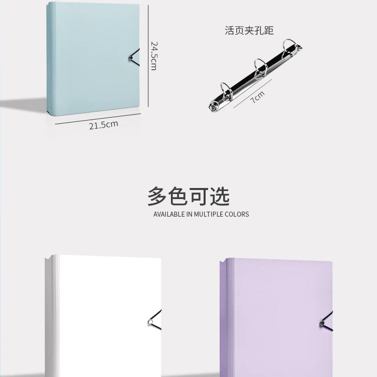 Heavy Duty A5 Card Binder W/ 55mm Large D-Rings 3-Ring Thick Photo Card Album W/ Elastic Band for K-pop Collection