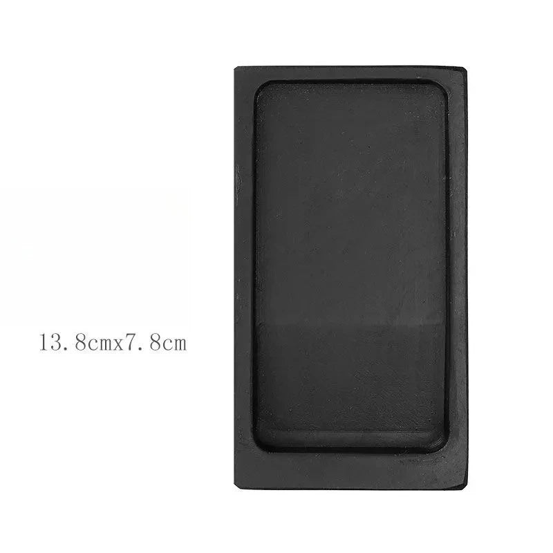 Chinese Calligraphy Inkstone Rectangular Natural Stone Ink Well Traditional Painting Tool Grinding Slab Inkwell Artist Student