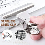 6Pcs Metal Paper Clip Foldback Metal Binder Clips Multi-functional Clamp Binder Paper Clips Office School Stationery Supplies