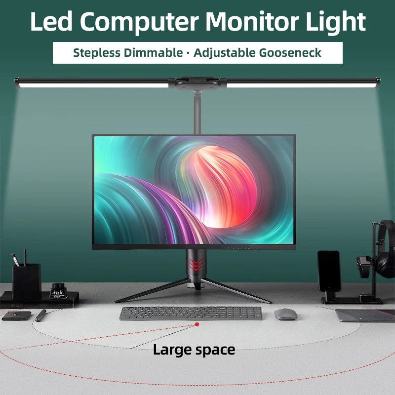Led Monitor Light Bar Stepless Dimmable Desk Lamp Computer Screen Hanging Light Led Table Lamp Indoor Lighting For Laptop Office