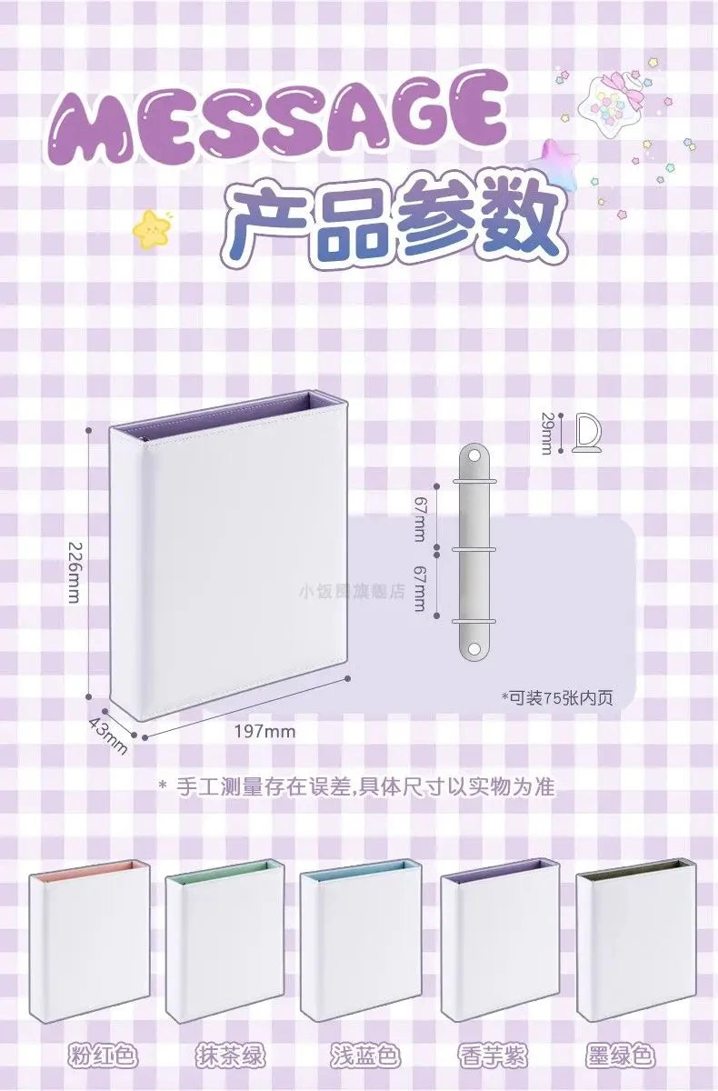 Big A5 Photocard Binder Magnetic D 3 Rings 4Grid Collect Book Kpop Photo Album PU Leather Photo Holder Korean 포카 바인더
