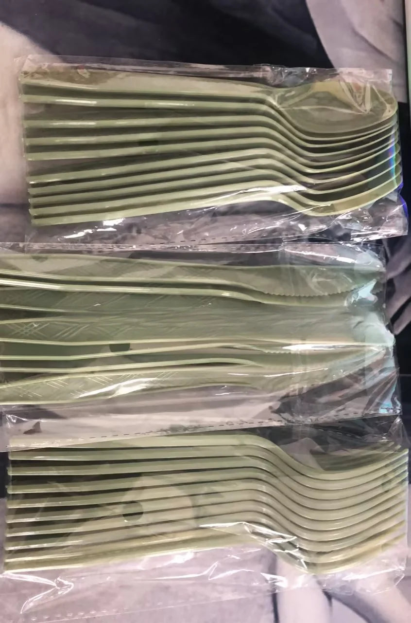 20pcs Disposable Tableware Such As Green Ink Party Sage Themed Paper Cups Plates Tissues Knives Birthday Party Decorations