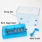 ABS Hand Shredder Hand Crank Transparent Paper Cutting Tool Mini Eco-Friendly Documents Paper Cutting Tool Christmas Gift