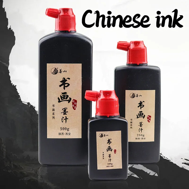 Professioanl Sumi Liquid Ink 100ml / 200ml / 500ml for Traditional Calligraphy and Brush Painting Chinese Ink Writing Artworks