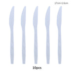 Rose Gold Disposable Knife Fork Spoon Cutlery Set Disposable Tableware Birthday Party Decorations Wedding Baby Shower Supplies
