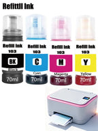 T103 103 104 Refill Dye Ink For Epson Eco Tank L1110 L3100 L3110 L3111 L3116 L3150 L3151 L3156 L3160 5190 Desktop Printer