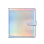 PLRBOK A5 Widened 3-ring D-shaped Magnetic Buckle Laser Mirror Binder Photo Album Card PhotoCard Collection Book Ring Notebook