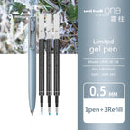 1+3 Refill Japan UNI Gel Pen Small Thick Core 0.38mm Smooth Quick Dry UMN-SF-38 Upgrade UniBall One Black School Supplies