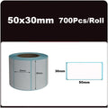 700pcs 50X30mm Perforated Direct Thermal Labels Ink-Free Barcode Stickers for Shipping Address Inventory Desktop Label Printer