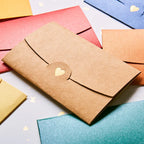 20Pcs small greeting card envelope made of Western colored pearl paper material with exquisite hot stamping and embossed design