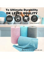 50pcs/Roll Microfiber Tear-Towel Roll, Reusable Cleaning Rag,Multi-Purpose Dishwashing Towels For Tableware Double