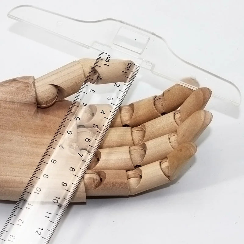 4pc, T-Square Ruler, Transparent And Orange, Clear Dual-Sided Measurement Tool For Drafting And General Layout Work