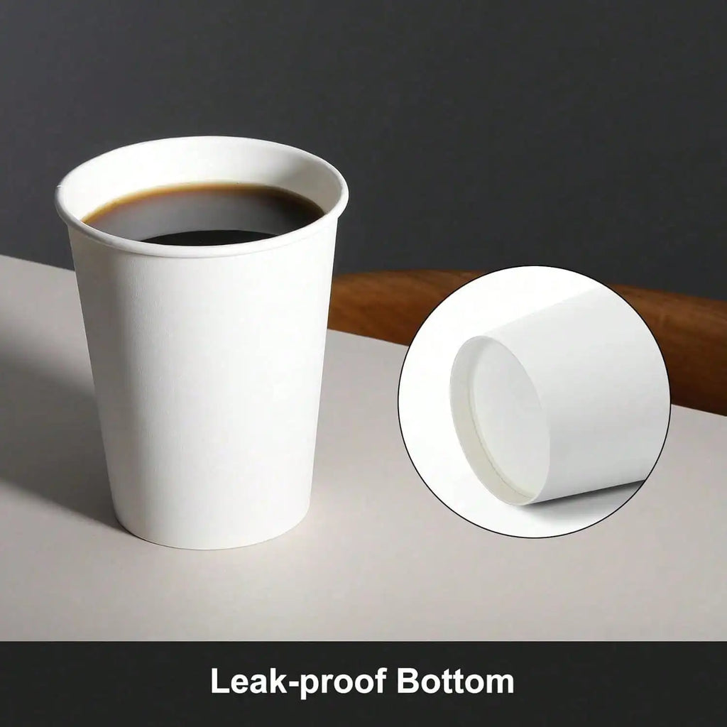 8oz Disposable Paper Cups 120 Pack Eco Friendly Hot Cold Drink Cup for Coffee Tea Water