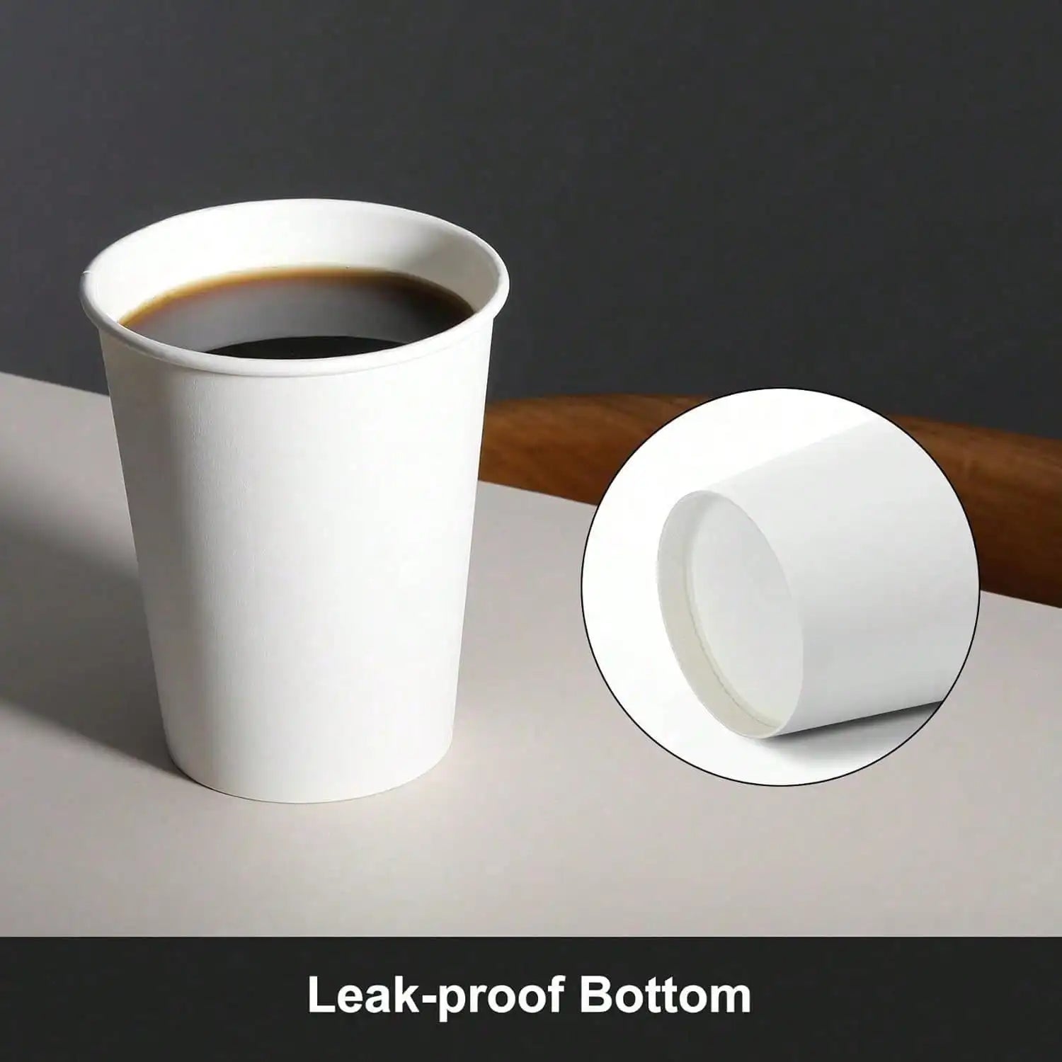 8oz Disposable Paper Cups 120 Pack Eco Friendly Hot Cold Drink Cup for Coffee Tea Water