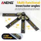 ANENG RC02 Digital Gauge Angle Goniometer Electronic Protractor Smart Inclinometer Angle Woodworking Tool Angle Finde 360°