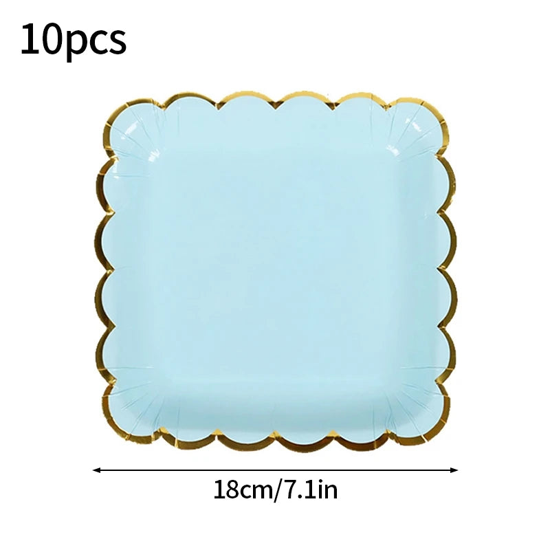 24pcs 7/9inch Pink Daisy Theme Disposable Tableware Flower Plate Napkin Banner Birthday Party Baby Shower Wedding Decor