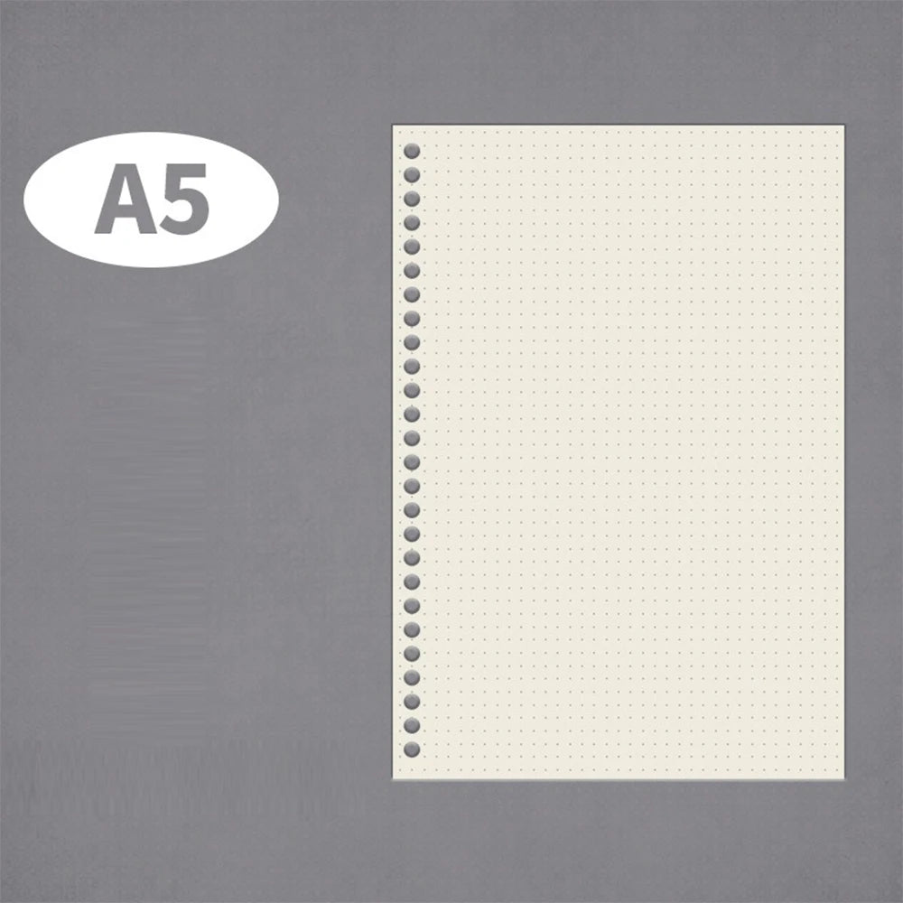 PLRBOK 50 Sheets 100 Pages A5 B5 A4 Loose Leaf Paper Binder Inner Pages 20/26/30 Holes Office Accessories Notebook Stationery