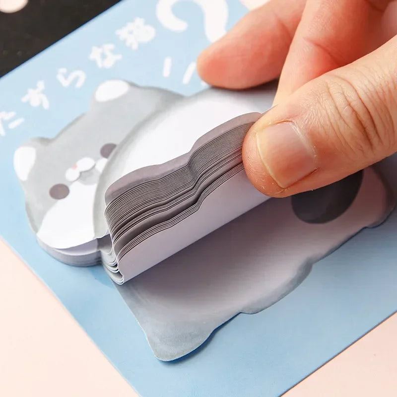 Cute Cartoon Animal Ass Sticky Notes 30Sheets Rabbit Dog Cat Bird Hip Memo Pad Notepads Thick Paper School Office Stationery