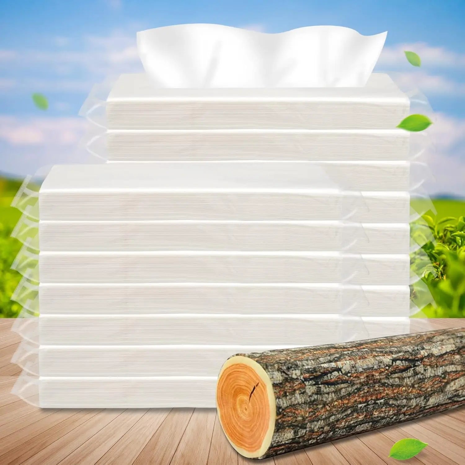 Car Tissue Refill, Disposable Facial Tissues, Face Towel, Tissues Travel Size Pack For Purse,Soft And Comfortable