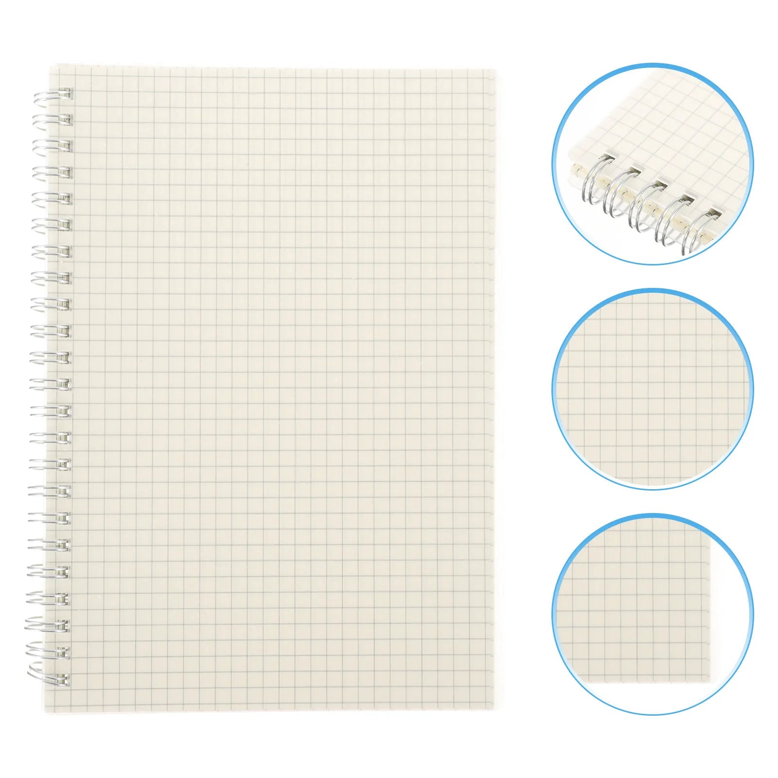 2Pcs Spiral Math Notebooks Graph Note Pads for School Office Daily Planner Journal Math Notepad Students Coil Notepad