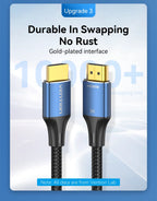 Vention HDMI-Compatible 2.1 Cable 8K/60Hz 4K/120Hz for Xiaomi Mi Box PS5 Dolby Vision 48Gbps HDMI-Compatible 8K HDMI 2.1 Cable