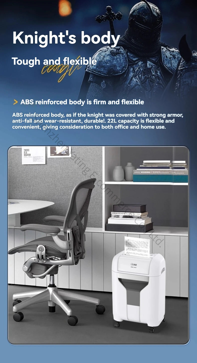 25L 4435 Office Electric Shredder for Shredding Paper Particles Book Nails Cards Confidential Specific Document Shredder Level 5