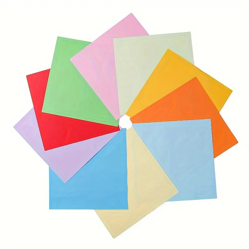 100 Sheets 10cm Origami Colored Paper Square Handmade Origami Crane Material Student Enlightenment Teaching Paper Supplie