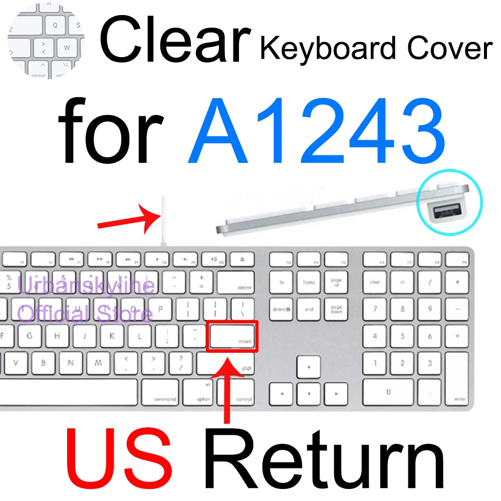 Keyboard Cover for iMac Magic A2449 A2450 A2520 A1644 A1843 A1314 A1243 Bluetooth Silicone Protector Skin Case for Apple G6