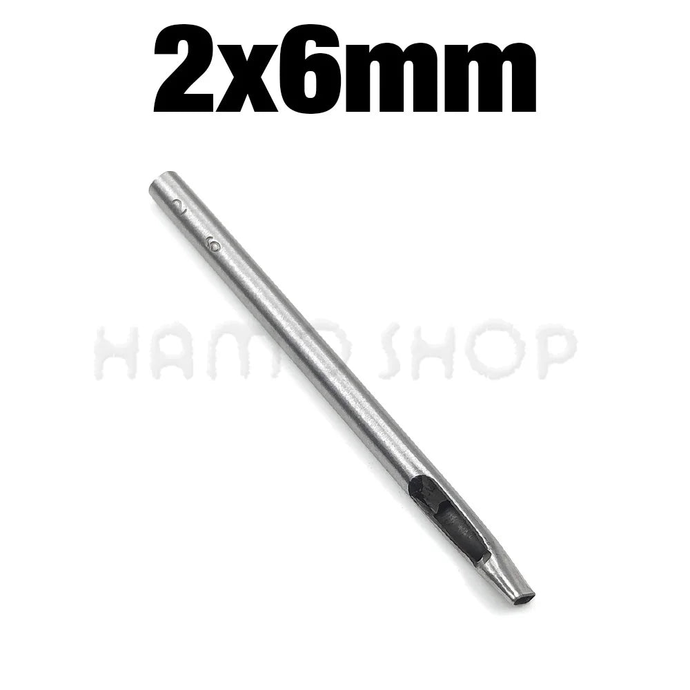 1pc 2mm-6mm Width Leather Oval Shape Hole Punch Steel Craft Hollow Hole Punch Leather Tools Leather Belt Hole Punch DIY Tools
